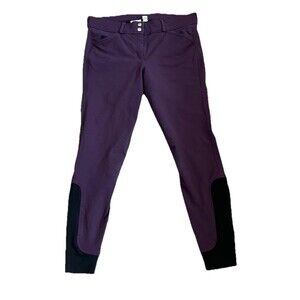 Dover Saddlery Women Purple Riding Breeches Pants Pockets Horse Equestrian